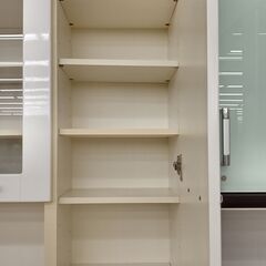 ★店長特別お値引き★  レンジボード 白 H211.5×D41.5×W139.5 クリーニング済み TJ395 ☆店長特別お値引き☆ レンジボード 白 H211.5×D41.5×W139.5