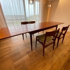 homesic ダイニングテーブルセット　伸長式アンティーク　北欧