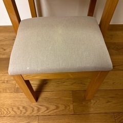 無印良品 ドレッサー タモ材 スツール付き鏡台