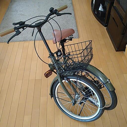 【決まりました】折りたたみ自転車　カーキ/ブラウン