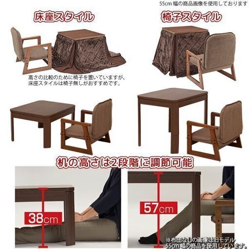 ユアサプライムス 一人用 こたつ テーブル　なごみ NGM-N69DLH (FGR) グリーン69×55cm コタツテーブル チェアー 掛け布団 3点セット暖房器具