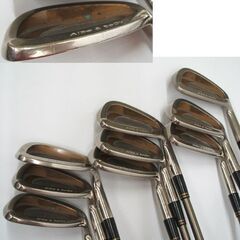 ゴルフ アイアン9本 4～9、P/S、P、S +キャディバッグセット 右用 タンベック ファインユニット・キャスコ　まとめて まとめ売り Tanbec Fine Unit KASCO ☆ PayPay(ペイペイ)決済可能 ☆ 札幌市 豊平区 平岸