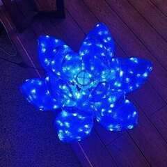 ③【処分価格】新品 LED造形 ハスの花 ブルー インテリア