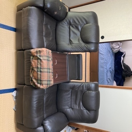 電動リクライニングソファ（最終値下げ） ロギンズ イタリア本革 電動