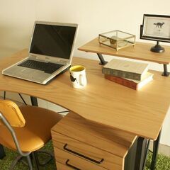 新品 デスク　学習机　オフィスデスク　パソコンデスク　ｅスポーツデスク　リモート用デスク　オーク材　新生活　新学　新入学　一人暮らし