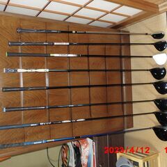 中古ゴルフクラブ、ボール、ロストボール、新品手袋、キャデーバック他