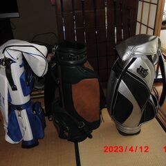 中古ゴルフクラブ、ボール、ロストボール、新品手袋、キャデーバック他