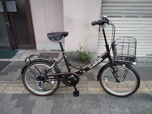 20吋 折り畳み自転車 外装6段/ブラウン