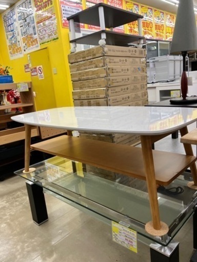 大川家具未使用品折りたたみ式テーブル　2697