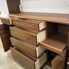 河口家具💛引き出しがゆっくり締まる💛2面レンジボード　2423