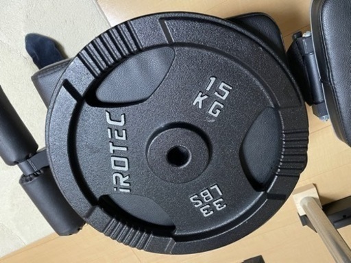 IROTEC バーベル　プレート　15kg 2枚