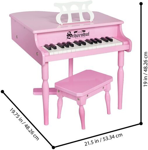 トイピアノ　ベンチ付きお子様向け pink 30鍵盤