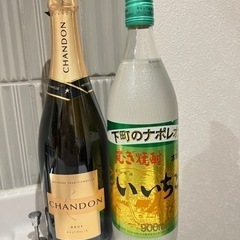 焼酎とシャンパン