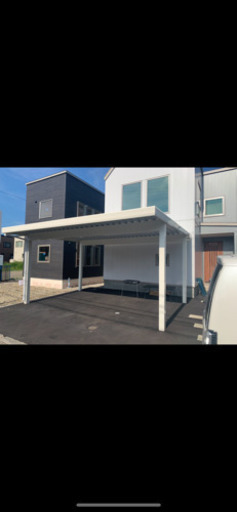 美品　1年未満　カーポート　2台分　ホワイト　4本柱 美品 1年未満 カーポート 2台分 ホワイト 4本柱