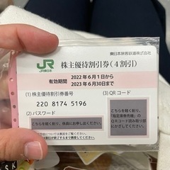 【ネット決済・配送可】JR東日本株主優待券