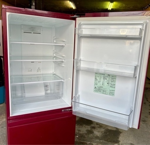 札幌市内配送無料 19年製 美品 AQUA アクア 184L 2ドア冷蔵庫 AQR-18H(W)