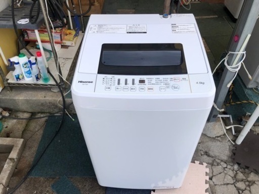 【リサイクルサービス八光】2020年製　ハイセンス　全自動洗濯機　4.5㎏　ホワイト