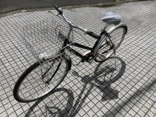 26インチ自転車】ダンロップ製 変速なし カゴ、鍵、グリップ新品