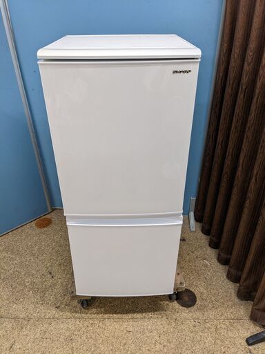 SHARP 2020年製 SJ-D14FJ-W 2ドア 冷凍冷蔵庫 137L 中古 小型 つけかえどっちもドア