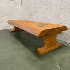 一枚板ダイニングベンチ  長椅子 椅子 天然無垢材 木製台 ナチュウラルウッド