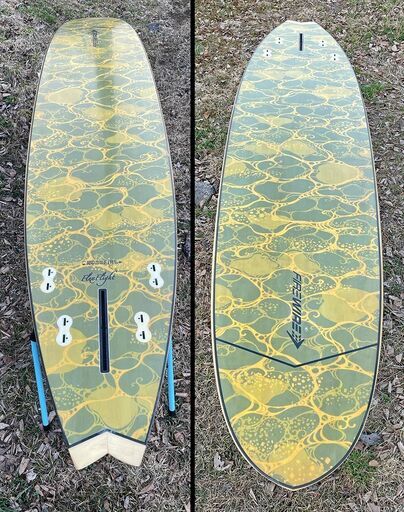 FireWire Flex Flight Moon Rasta Quad 9.1ft 76.4L サーフボード
