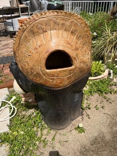 沖縄へ嫁ぎました‼️古い狸の焼物 大 信楽焼 90センチ