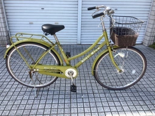 26インチ自転車】変速なし LEDオートライト付 サドル、鍵新品 