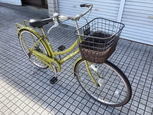 26インチ自転車】変速なし LEDオートライト付 サドル、鍵新品 
