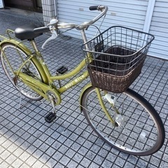 26インチ自転車】変速なし LEDオートライト付 サドル、鍵新品 