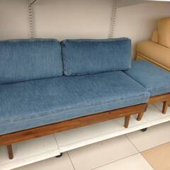 unico /ウニコ/ソファー/3Pソファ/ジーンズ生地/ブルー】