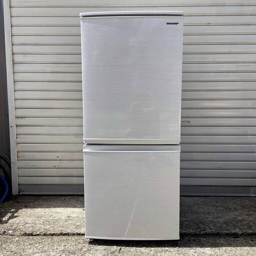 2019年製 SHARP 冷凍冷蔵庫 SJ-D14E-W ホワイト 137L 2ドア つけかえどっちもドア