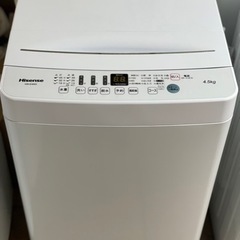 送料・設置込み　洗濯機　4.5kg Hisense 2021年