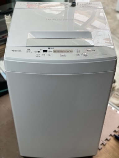 送料・設置込み　洗濯機　4.5kg TOSHIBA 2019年