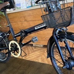 【ROVER 前後タイヤ・チューブ新品！】LEDオートライト　6段変速　20インチ折りたたみ自転車　ダークネイビー