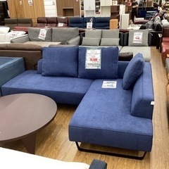KD-1【新入荷　アウトレット】パナメーラ　カウチソファ2点セット　ネイビー