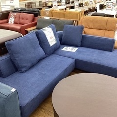 KD-1【新入荷　アウトレット】パナメーラ　カウチソファ2点セット　ネイビー