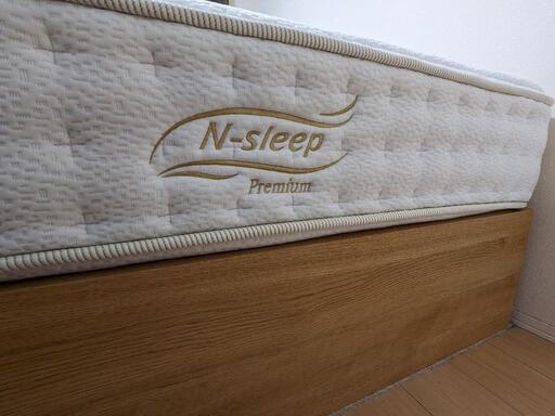 【受付終了】【美品•30年保証付き】N-sleep Premium ダブルベッド（マットレスのみ）