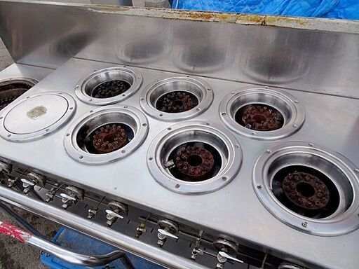 ☆tanico/タニコー☆業務用 7口ガスコンロ +1口 LP用 キッチン 調理