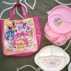 お値引　プリキュアセット　プラスでコップ もつけます　バック 食器類 