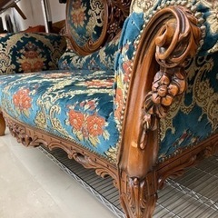 イタリア製?珍しい逸品?アンテーク金華山ソファ 2735