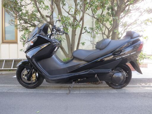スズキ　スカイウェイブ250(タイプS)　オイル交換後渡し　バッテリーフル充電済み　シート新品張替え済み　ナンバー登録書類付き スズキ スカイウェイヴ250(タイプS) 中古実動車 バッテリーフル充電