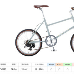 ブルーグレーMIYATA パビア