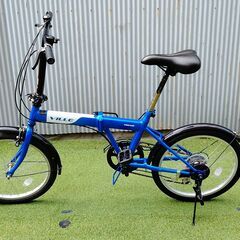 お取引き完了　　　　　　　　　　　折り畳み自転車　２０インチ　青色　外装６段変速　美品　極上品　ライト付き　鍵付き お取引き完了 折り畳み自転車 20インチ 青色 外装6段変速 美品 極上
