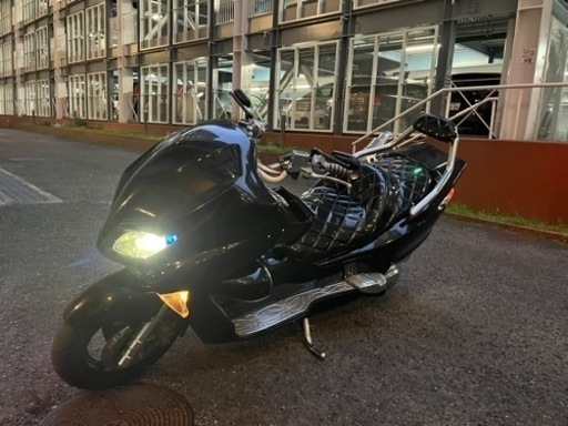 【HONDA フォルツァ】mf08 スピーカー4発かち上げマフラーオールブラック