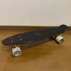 黒×金×マーブル スケートボード