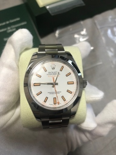 ロレックス ミルガウス 116400 ホワイト ROLEX 希少値札付　完品