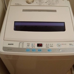 洗濯機　SANYO ASW-60Ｄ（W）108L