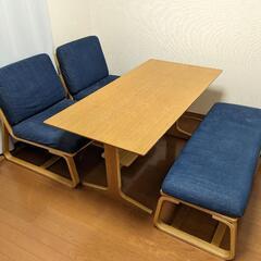 無印良品リビングでもダイニングでも使えるダイニングセット テーブル130cm