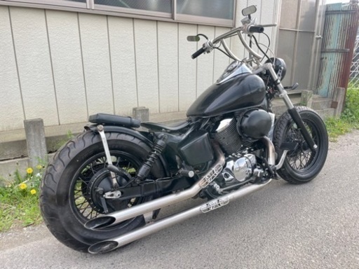 HONDA・シャドウ400・ボバーカスタム・オールブラック・予備検付き