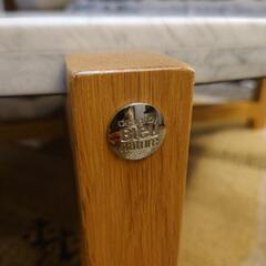 【美品】定価たしか12万程 白 木目調大理石 テーブル